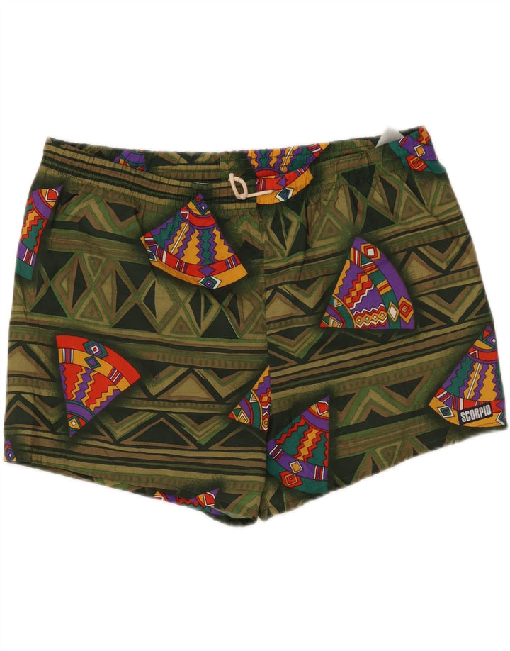 SCORPIO Mens Swimming Shorts IT 54 XL  Khaki Geometric Polyester Vintage Scorpio and Second-Hand Scorpio from Messina Hembry 