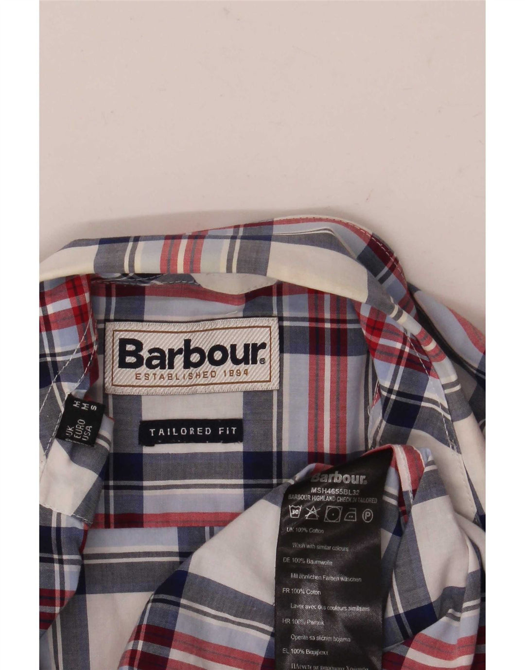 Barbour Chemise coupe ajustée en coton à carreaux multicolore moyen pour homme