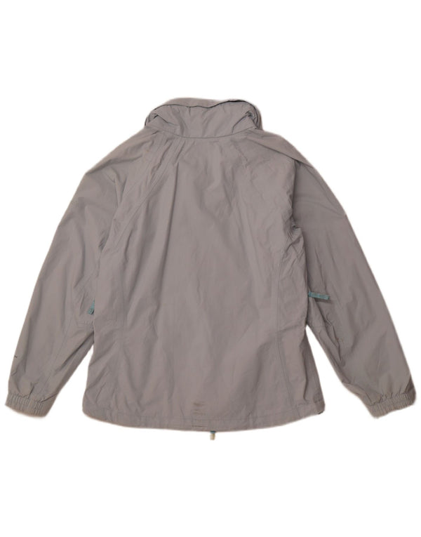 COLUMBIA Veste coupe-vent à capuche pour femme UK 14 Bleu moyen Nylon Sports