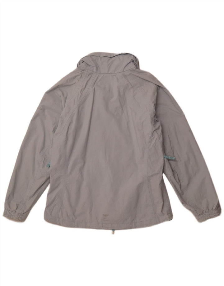 COLUMBIA Veste coupe-vent à capuche pour femme UK 14 Bleu moyen Nylon Sports