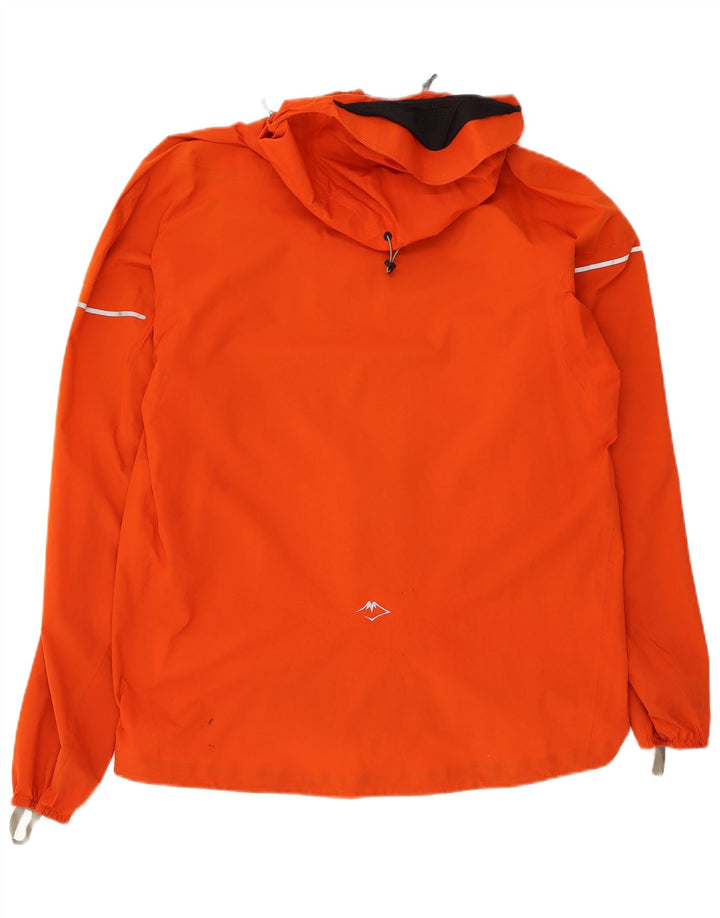 Asics Veste de pluie à capuche pour homme UK 38 Medium Orange Nylon