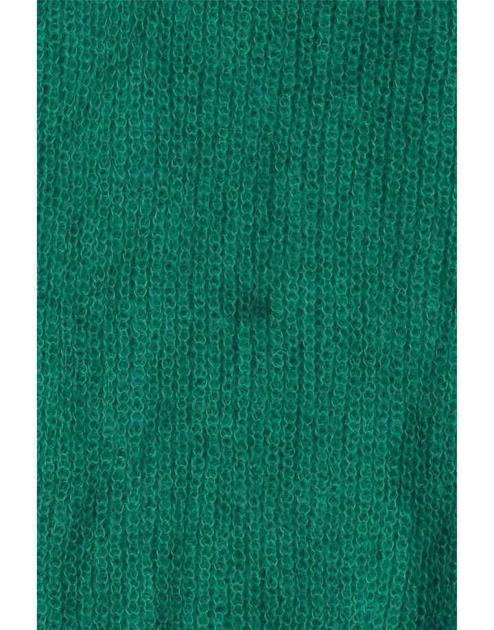 vintage Femmes Surdimensionné Turtle Neck Jumper Pull UK 18 XL Vert