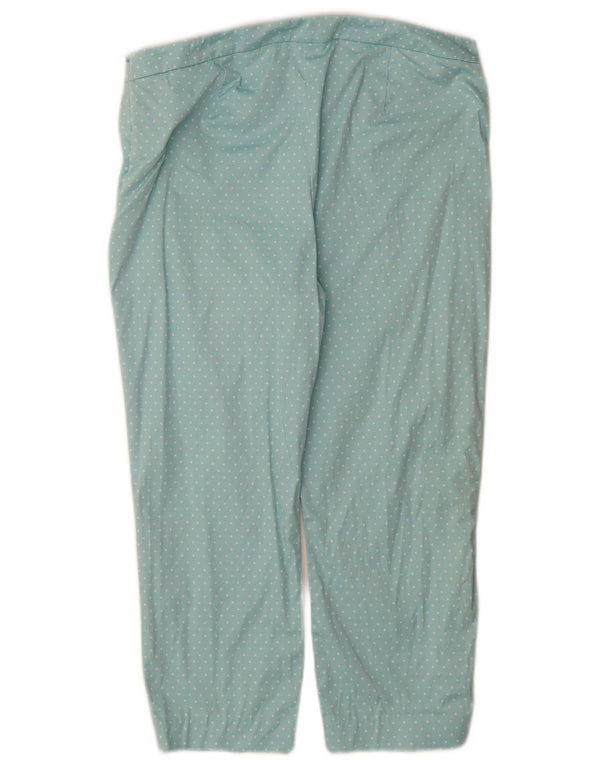 Marks & Spencer Pantalon Capri Femme UK 14 Medium W32 L22 Turquoise