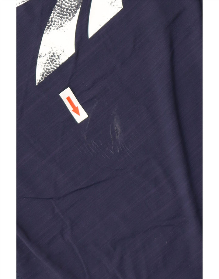 REEBOK T-Shirt Graphique Homme Bleu Marine Moyen