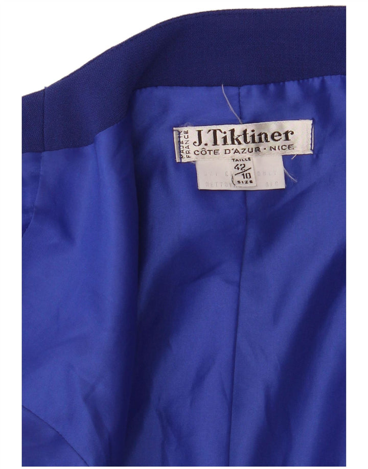J.TIKTINER Veste blazer courte à 1 bouton pour femme EU 42 Large Bleu marine