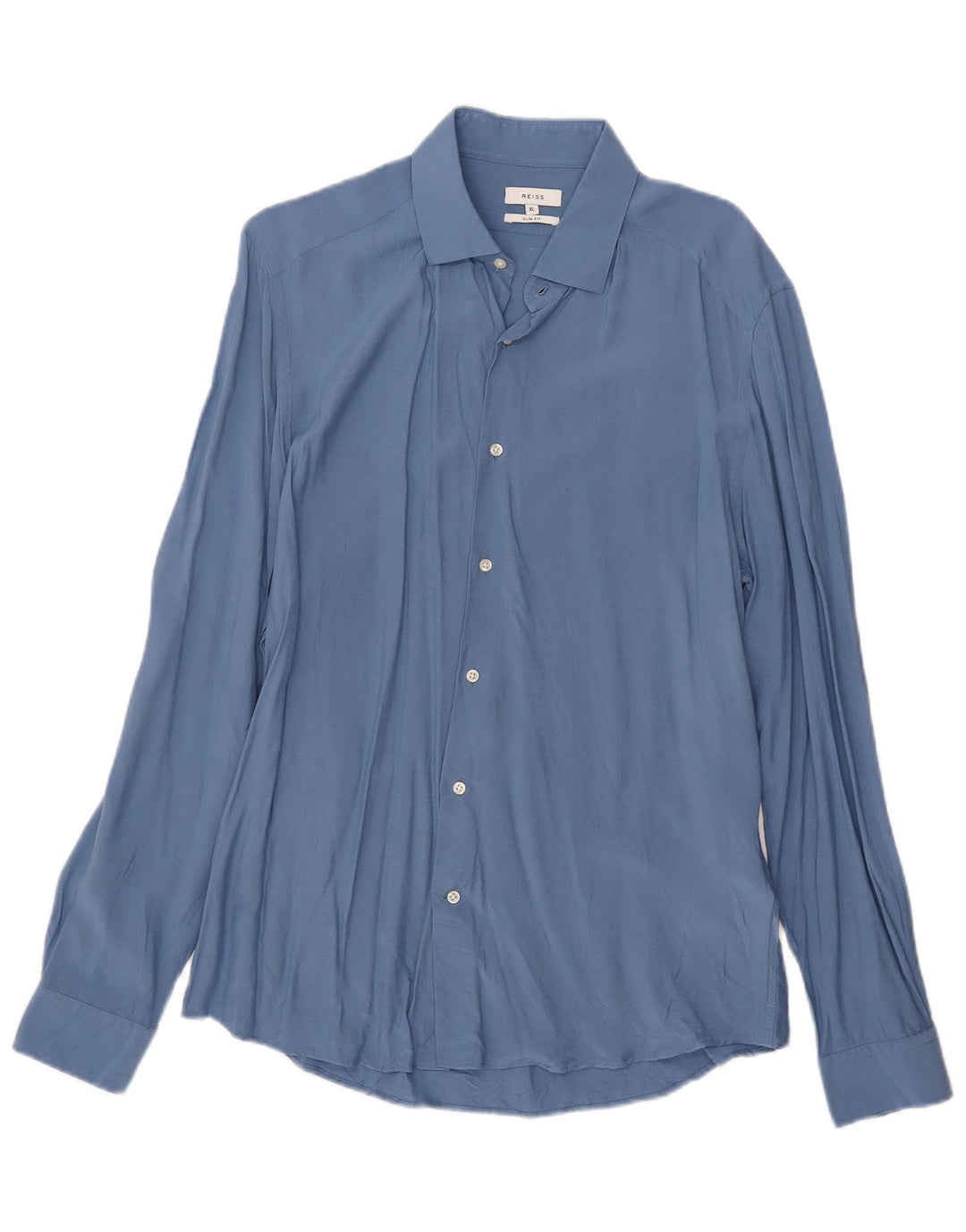 Reiss Chemise Slim Fit XL Bleu Viscose Homme