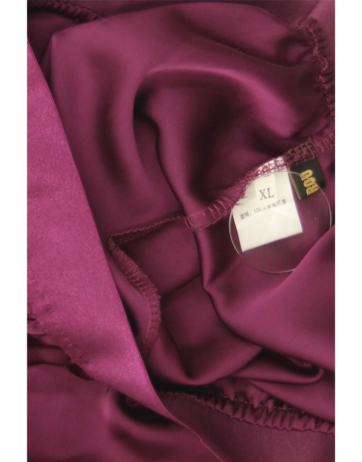 vintage Femmes 2 Bouton Pièce Jupe Ensemble XL W28 Violet Polyester