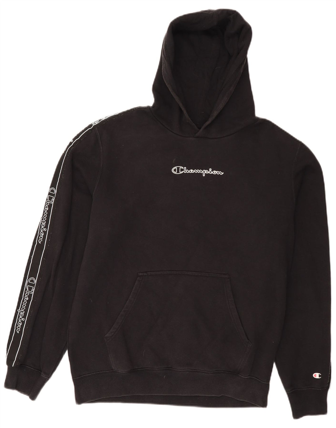 CHAMPION Pull à capuche graphique pour hommes, grand coton noir