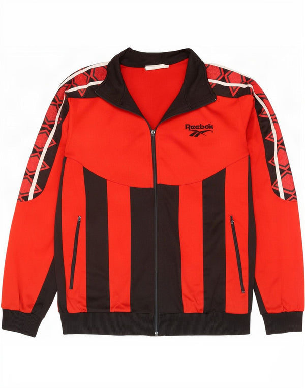 Reebok Veste de Survêtement Graphique Homme Large Rouge Colourblock