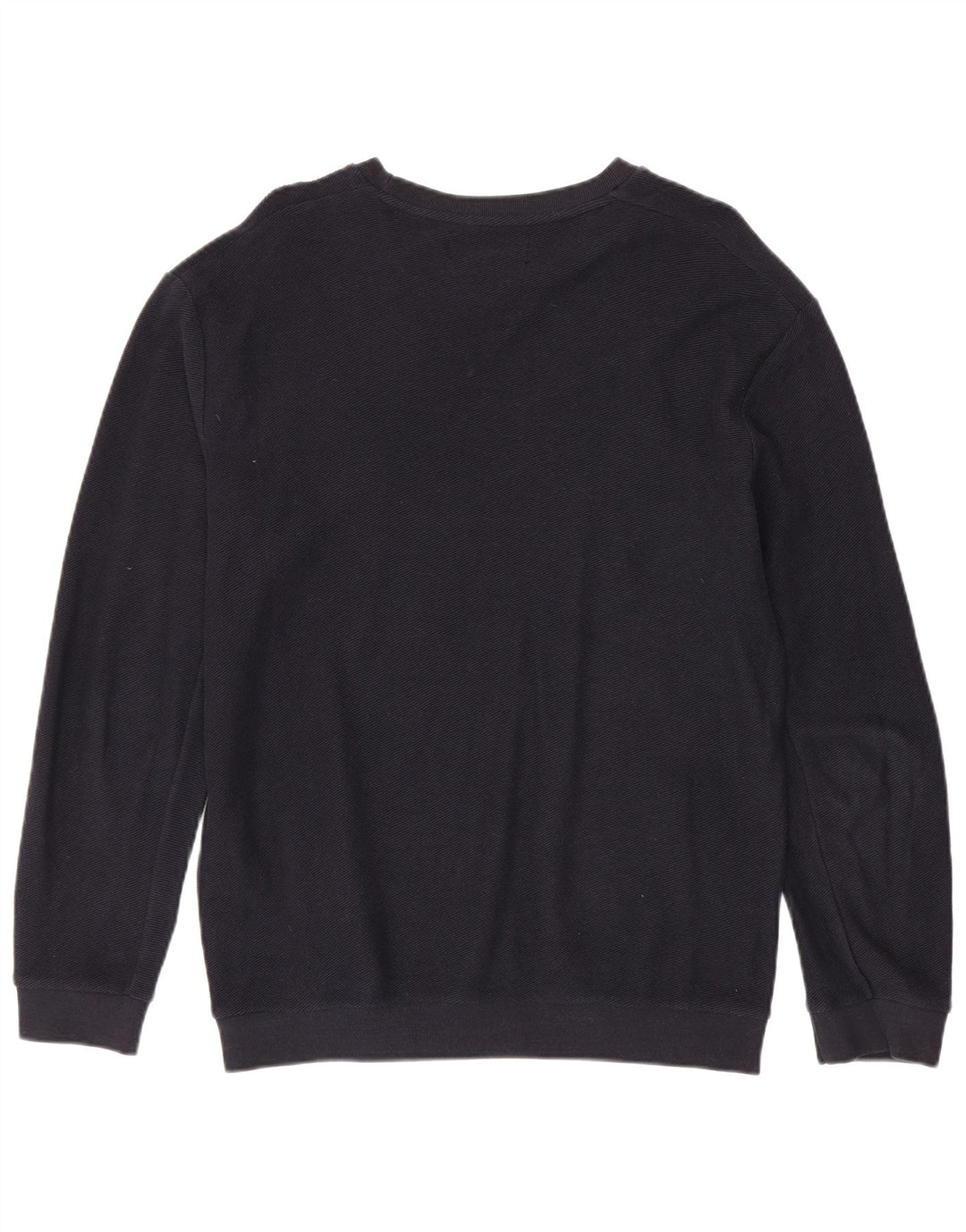 ZARA Pull à col rond pour homme XL en coton bleu marine