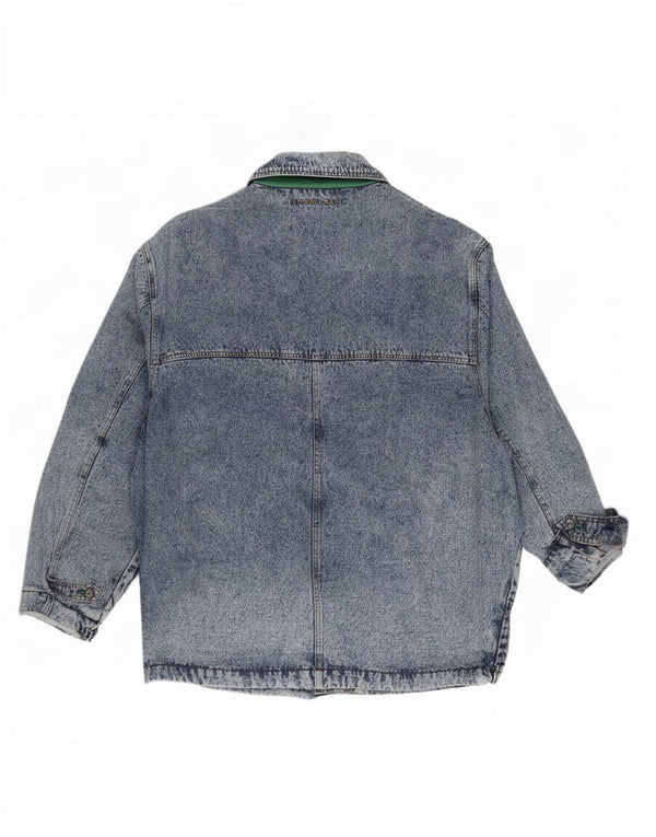 vintage Mens Denim Coat IT 60/62 5XL Bleu Coton