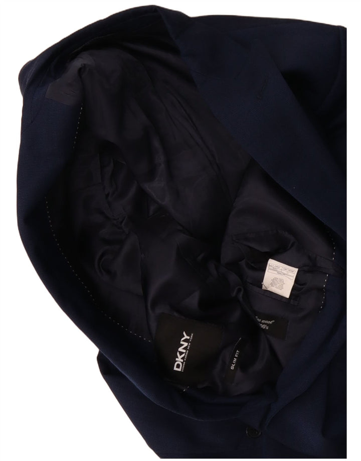 DKNY Veste Blazer Slim Fit 2 Boutons Homme IT 52 XL Bleu Marine Laine