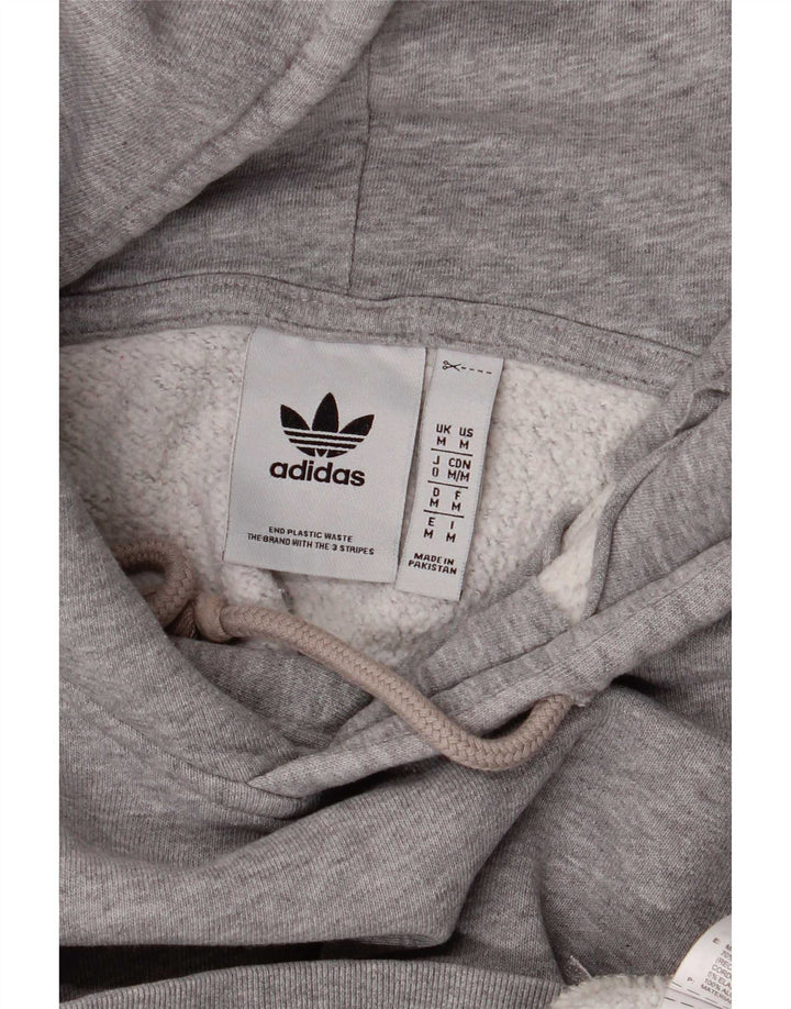 Adidas Pull à capuche en coton moucheté gris moyen pour homme