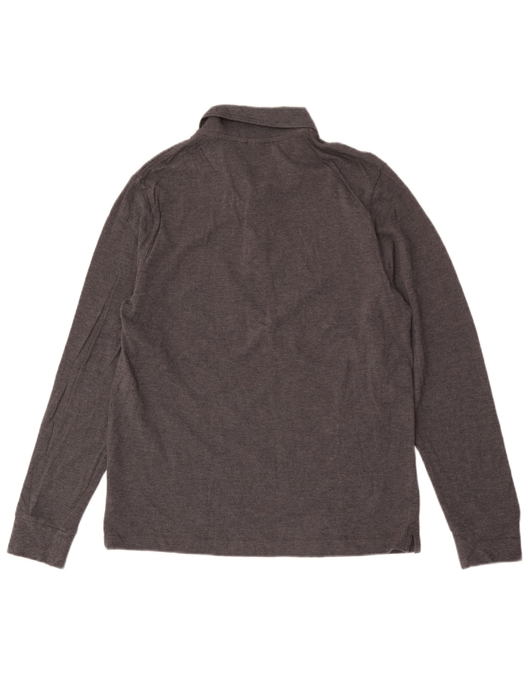 John Lewis Polo à manches longues pour homme en coton gris moyen