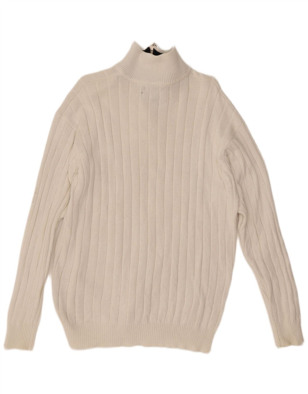 Tommy Hilfiger Pull à col zippé pour homme Grand coton blanc
