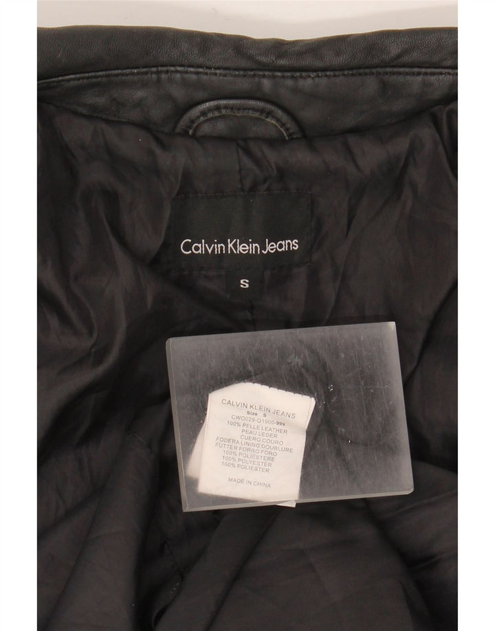 Calvin Klein Jeans Veste blazer à 1 bouton pour femme UK 10 Petit Noir