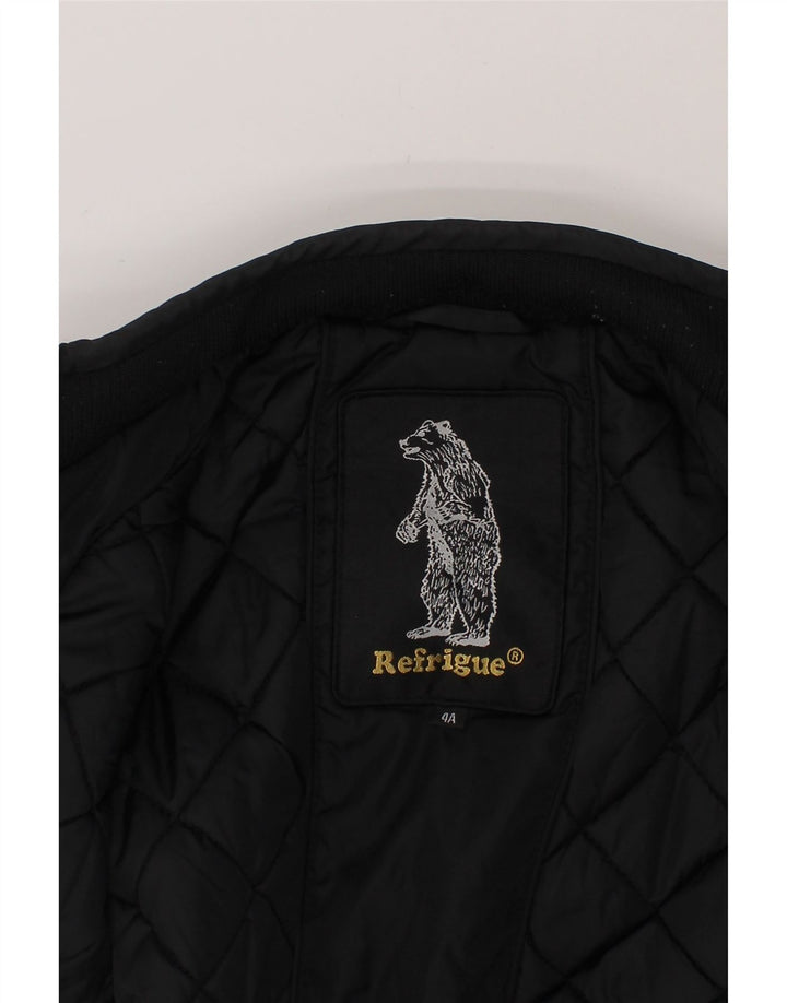 REFRIGIWEAR Boys Bomber Jacket 3-4 Years Black Nylon Vintage Refrigiwear and Second-Hand Refrigiwear from Messina Hembry 