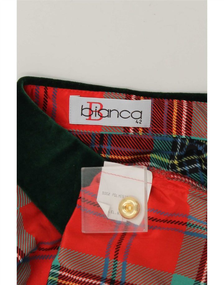 Bianca Chemise ample pour femme IT 42 Rouge moyen à carreaux Polyester