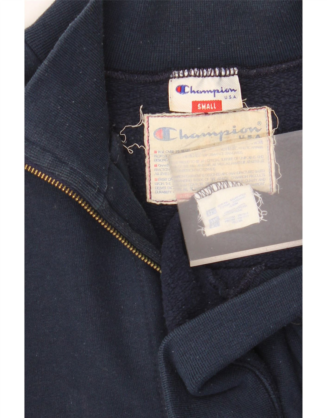 CHAMPION Sweat-shirt surdimensionné à col zippé pour femme UK 10 Petit Bleu marine