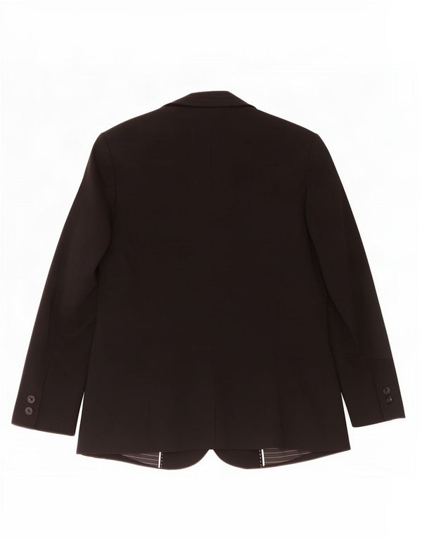 Marks & Spencer Veste blazer à 1 bouton pour femme UK 12 Noir moyen Polyester