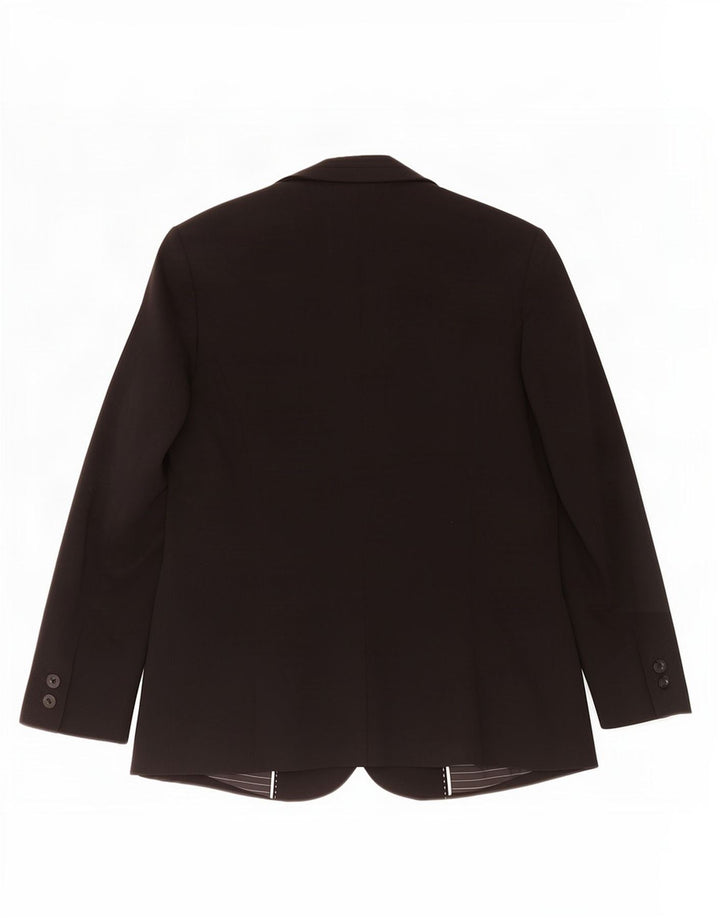 Marks & Spencer Veste blazer à 1 bouton pour femme UK 12 Noir moyen Polyester