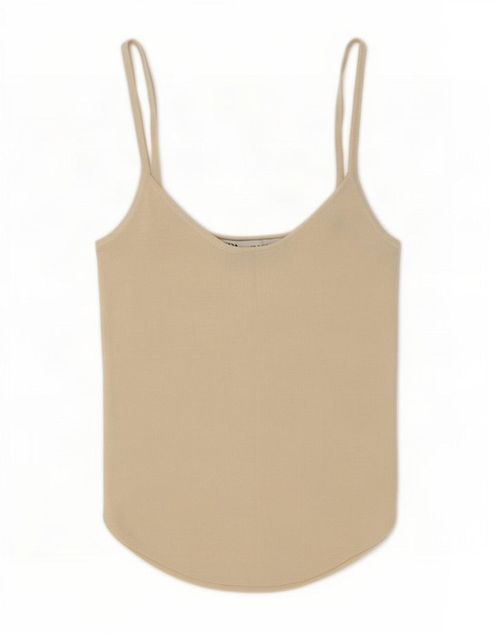 Zara Femme Cami Top UK 8 Small Blanc Cassé