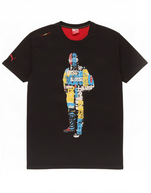 Puma T-shirt graphique pour homme 2XL Noir Coton