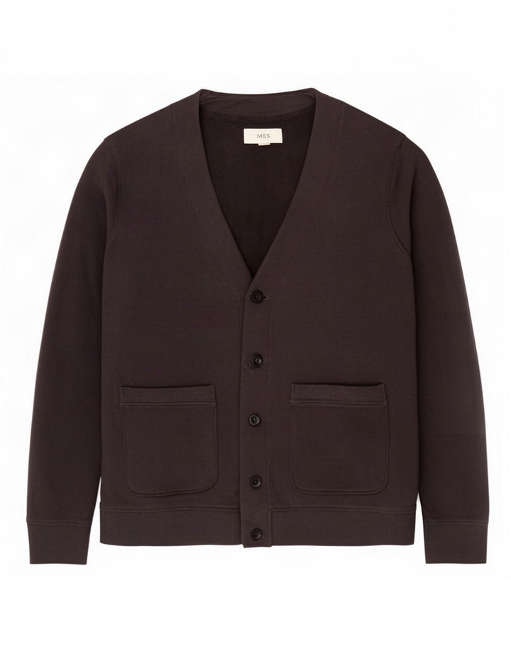 Marks & Spencer Veste de survêtement pour homme en coton bleu marine Taille L