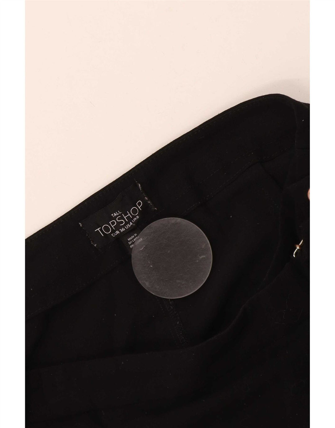 Topshop Jupe portefeuille femme UK 8 Small W28 Noir Polyester