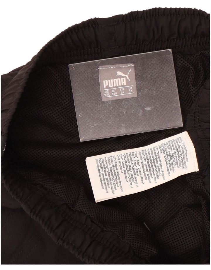 PUMA Pantalon de Survêtement Graphique Garçon 13-14 ans Noir Polyester