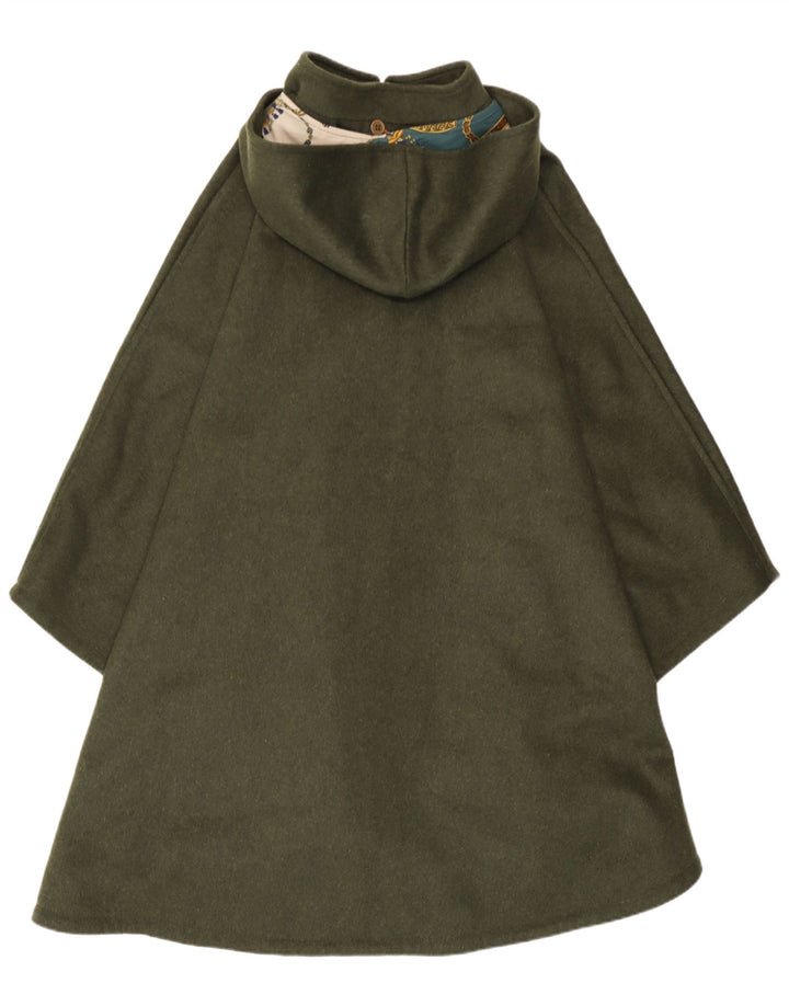 Gina Lebole Manteau Poncho À Capuche Femme Taille Unique Kaki