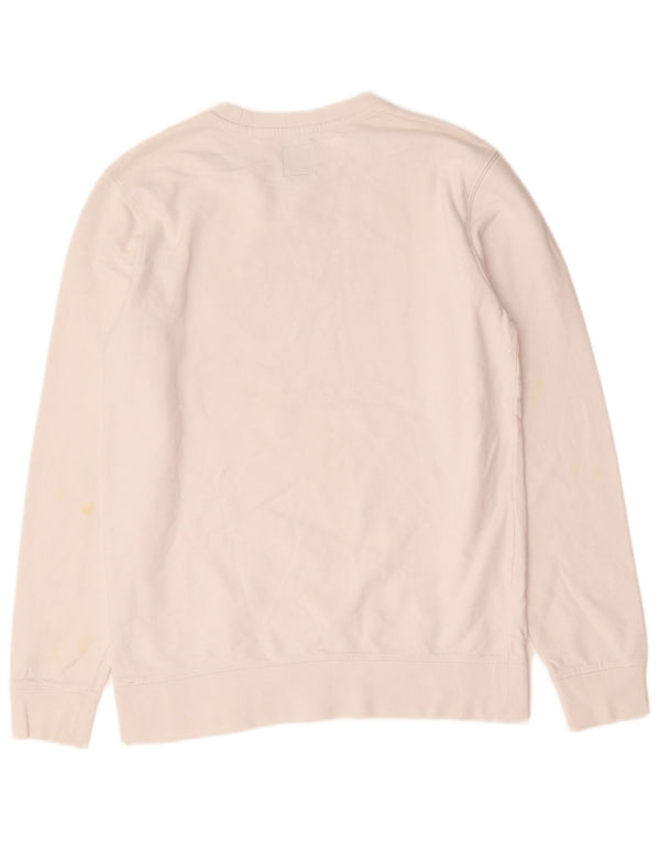 Vans Mens Graphic Sweatshirt Jumper XS Off White Cotton