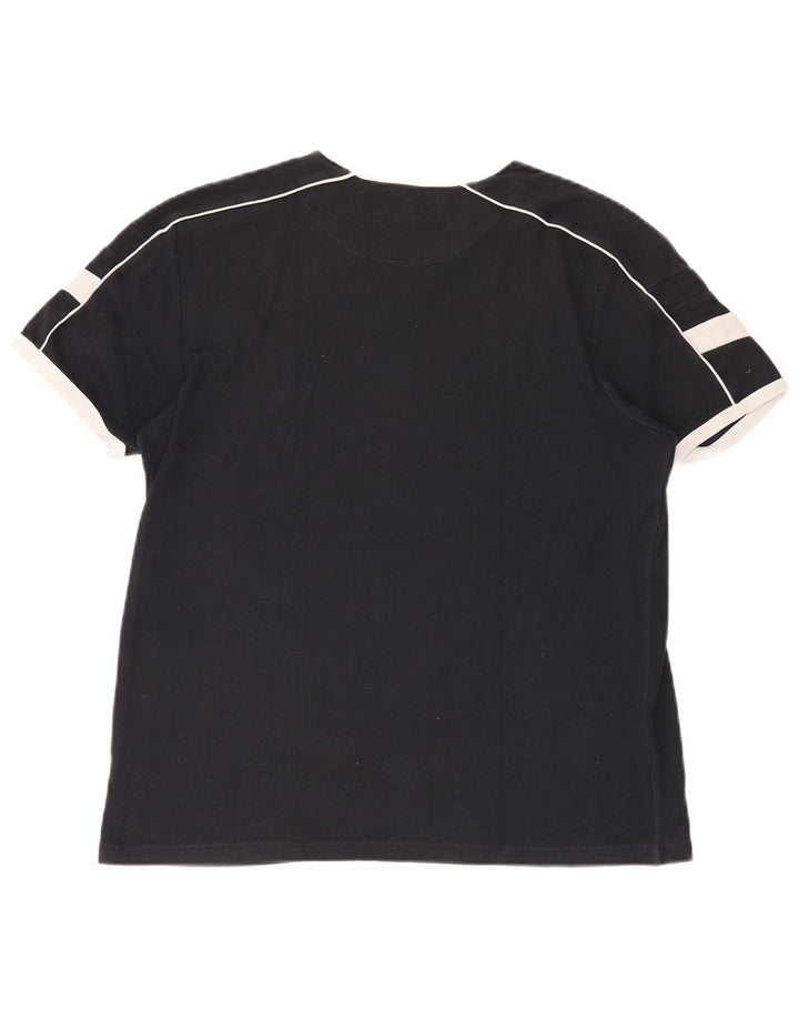 French Connection T-Shirt Homme Noir Moyen Coton Colorblock