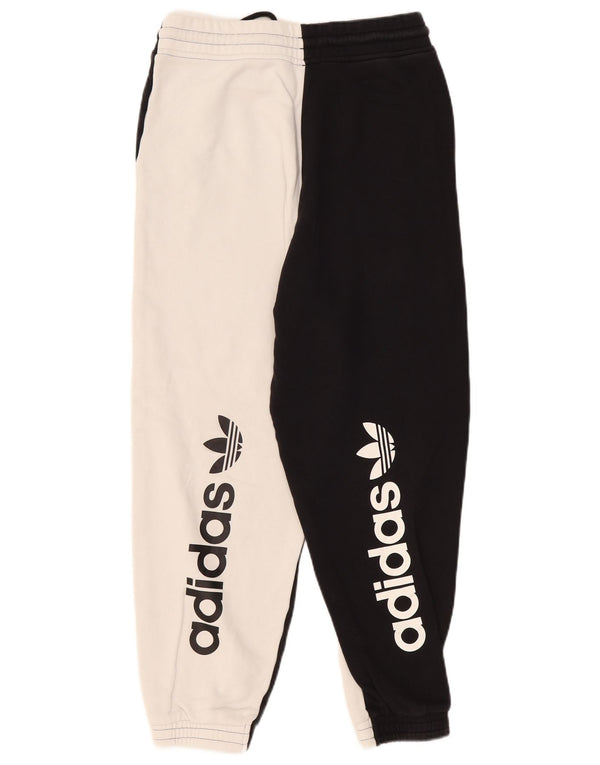 Adidas Pantalon de survêtement pour femme Joggers UK 12 Medium Noir Colourblock