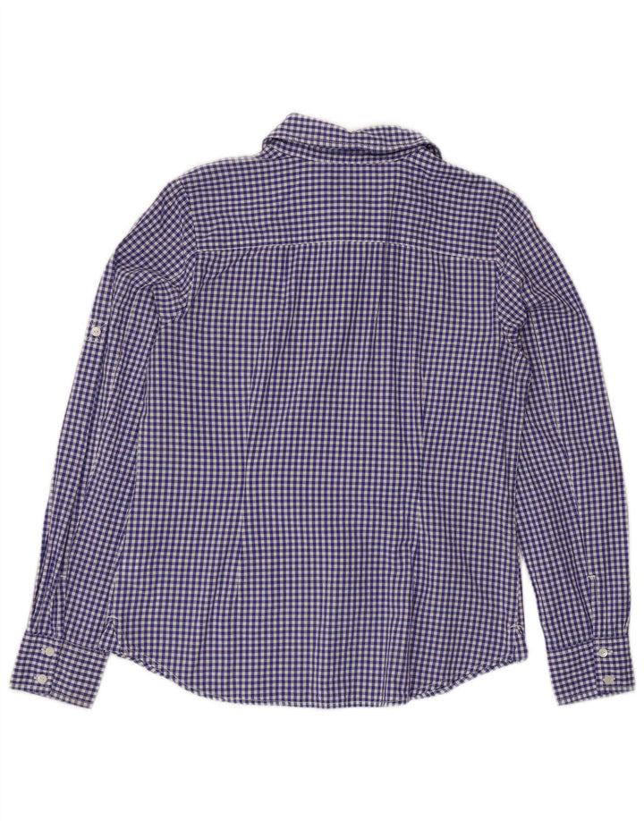 Tommy Hilfiger Chemise Femme UK 12 Bleu Moyen Vichy Coton