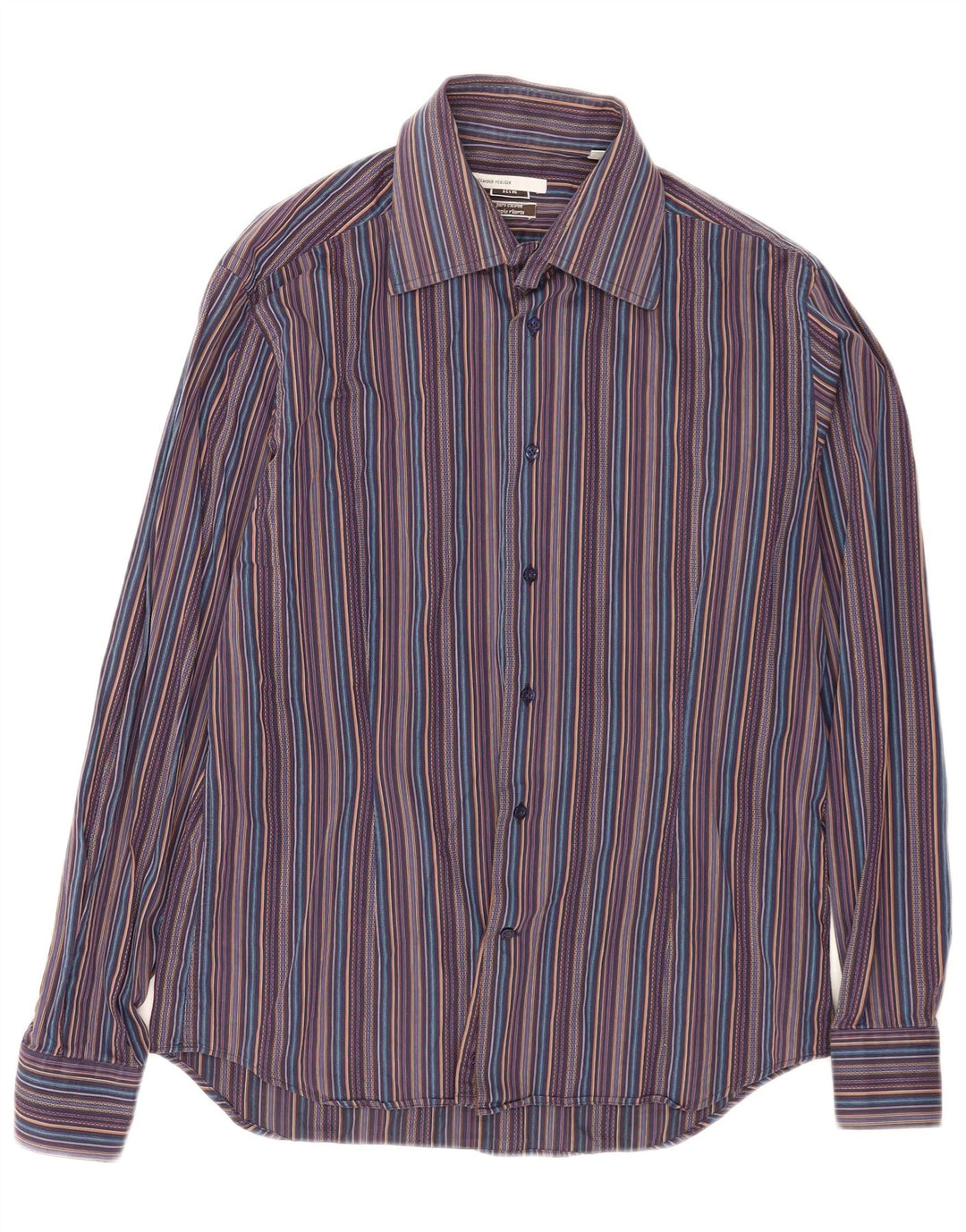Alexander Mcqueen Chemise Slim Homme Taille 41 16 Large Rayé Multicolore