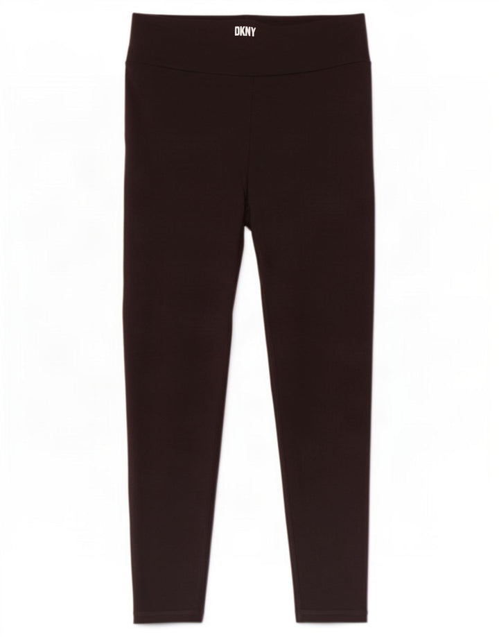Dkny Leggings Femme UK 44 Polyester Noir Moyen