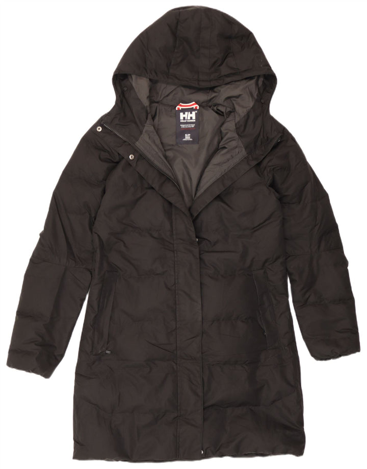 Helly Hansen Manteau rembourré à capuche pour femme UK 10 Petit Noir Polyester