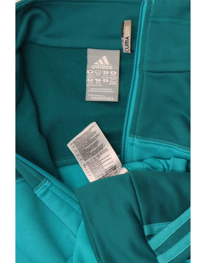 Adidas Climalite Survêtement Top Veste UK 12/14 Vert Moyen