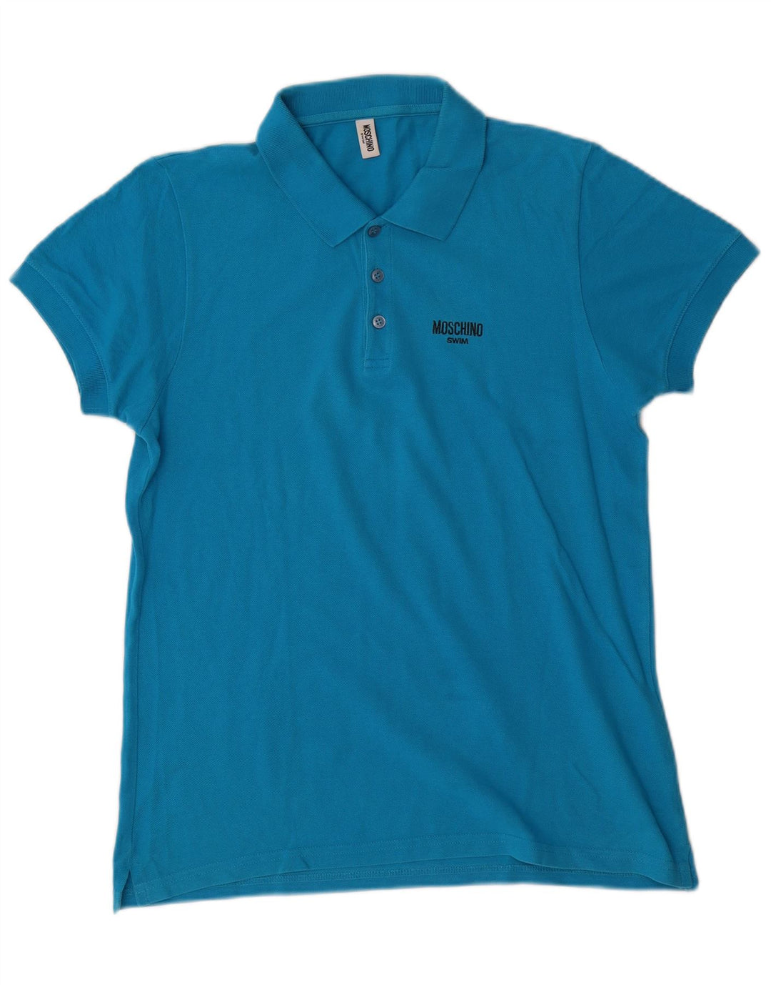 MOSCHINO Polo Homme Petit Bleu Coton
