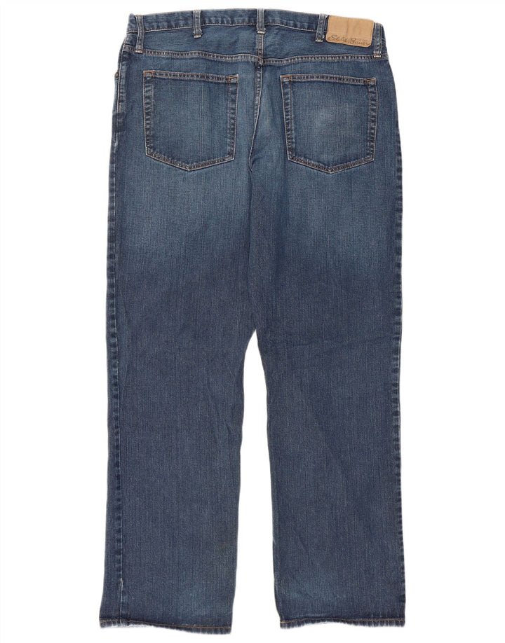 Eddie Bauer Jean droit coupe décontractée pour homme W38 L34 bleu coton