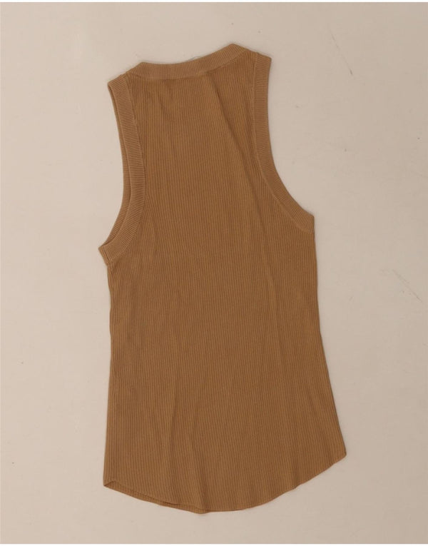 Zara Femme Débardeur UK 12 Marron Moyen Polyester