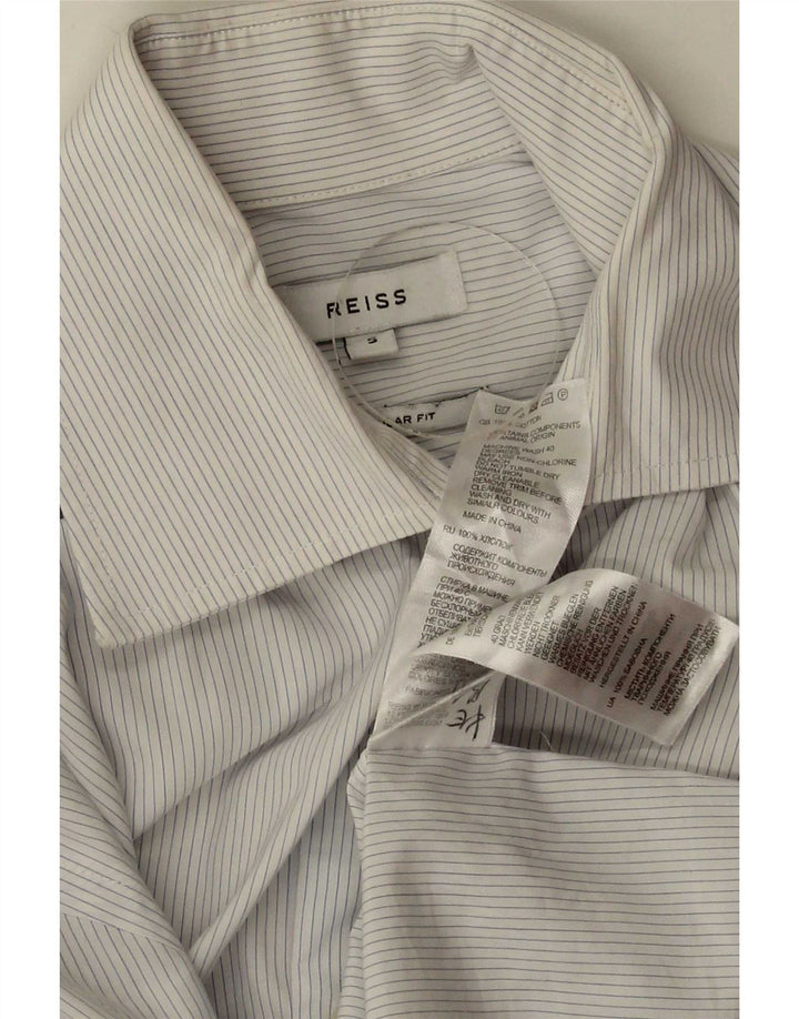 Reiss Chemise Regular Fit Petit Coton à Rayures Blanches Homme
