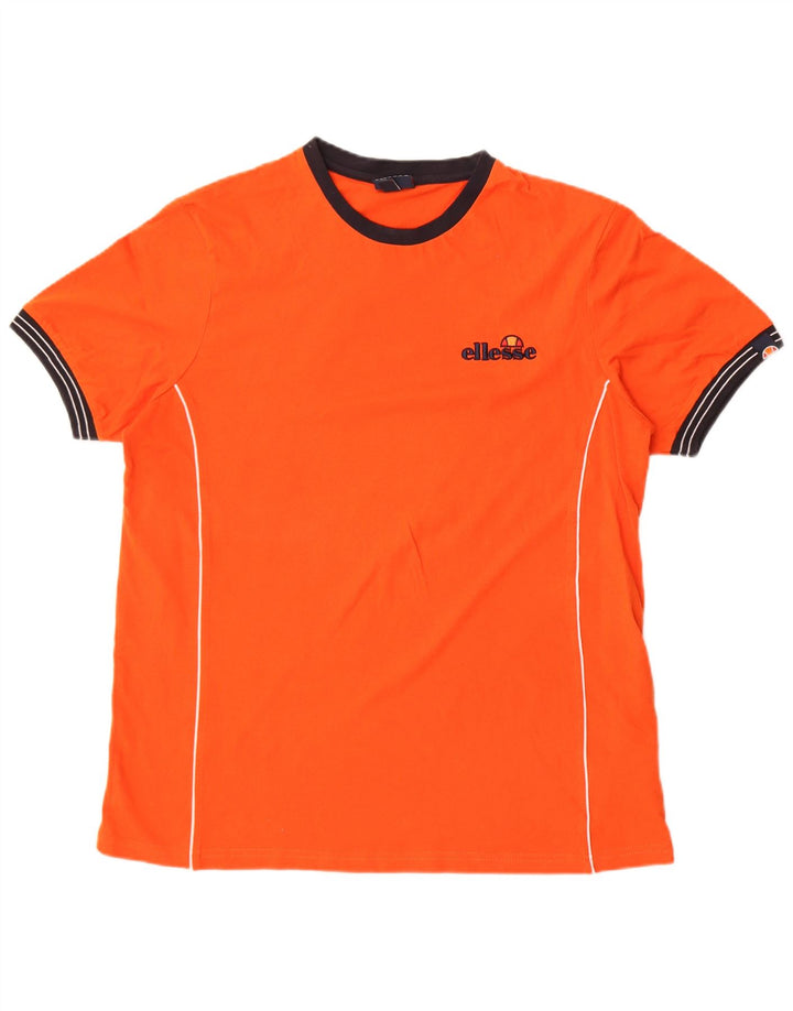 Ellesse T-Shirt Homme Haut Large Orange Coton