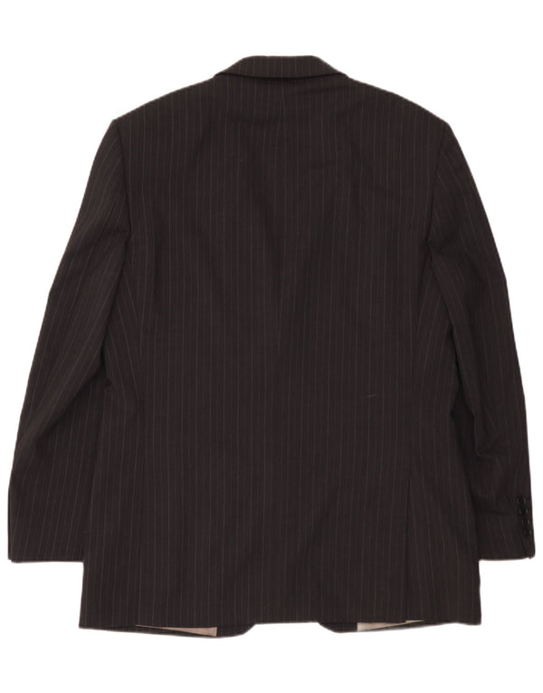 Marks & Spencer Veste blazer à 2 boutons pour homme UK 40 Gris moyen à fines rayures