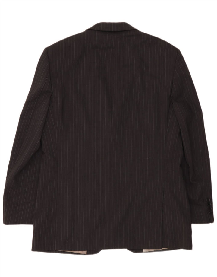 Marks & Spencer Veste blazer à 2 boutons pour homme UK 40 Gris moyen à fines rayures