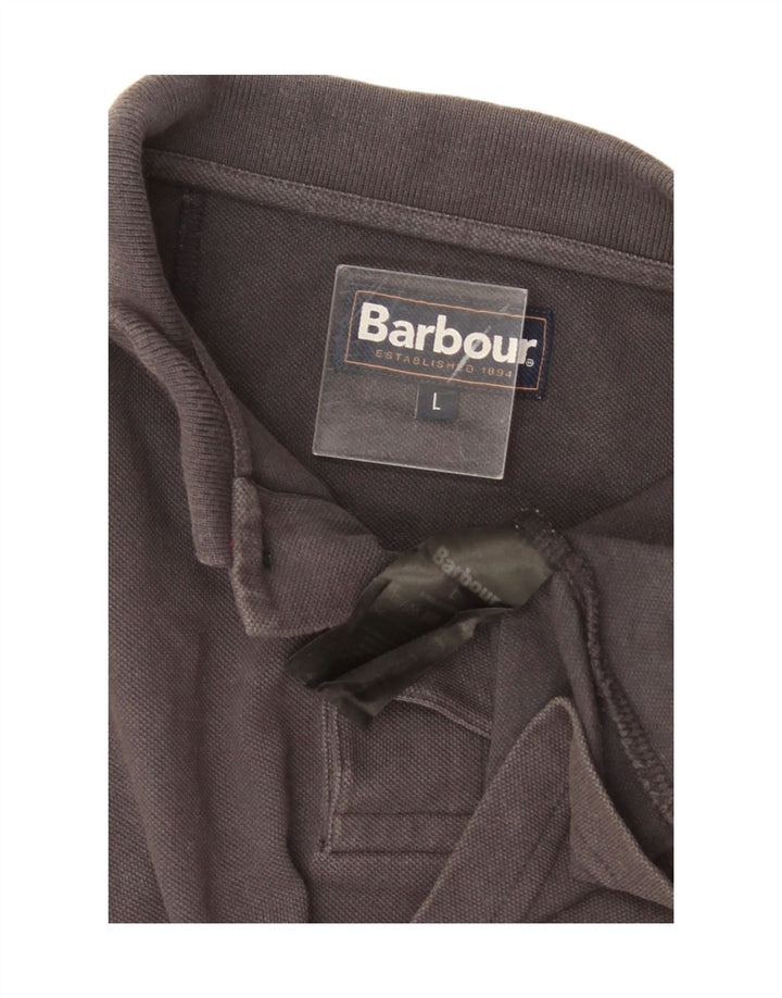 Barbour Polo Homme Grand Coton Gris
