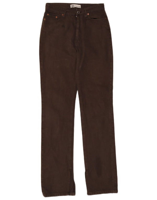 Zara Jean droit femme EU 34 2XS W24 L33 marron coton