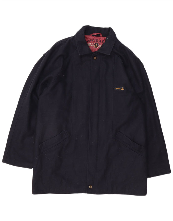 Navigare Manteau Homme UK 42 XL Bleu Marine Laine
