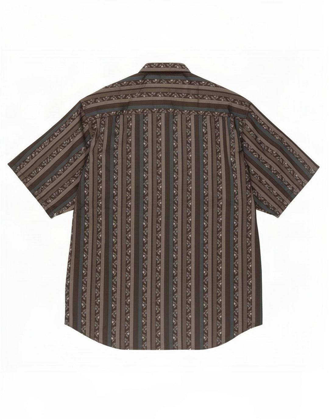 Chemise à manches courtes pour homme vintage en polyester rayé noir moyen